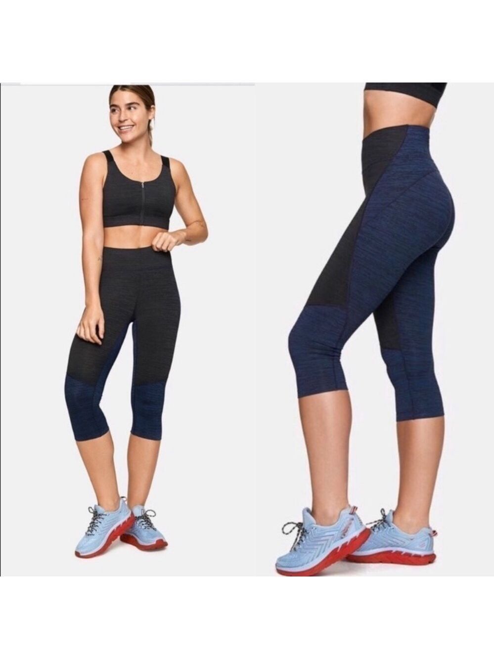 OUTDOOR Voices Tech Sweat Two Tone Kneecap Leggings In Baltic Night